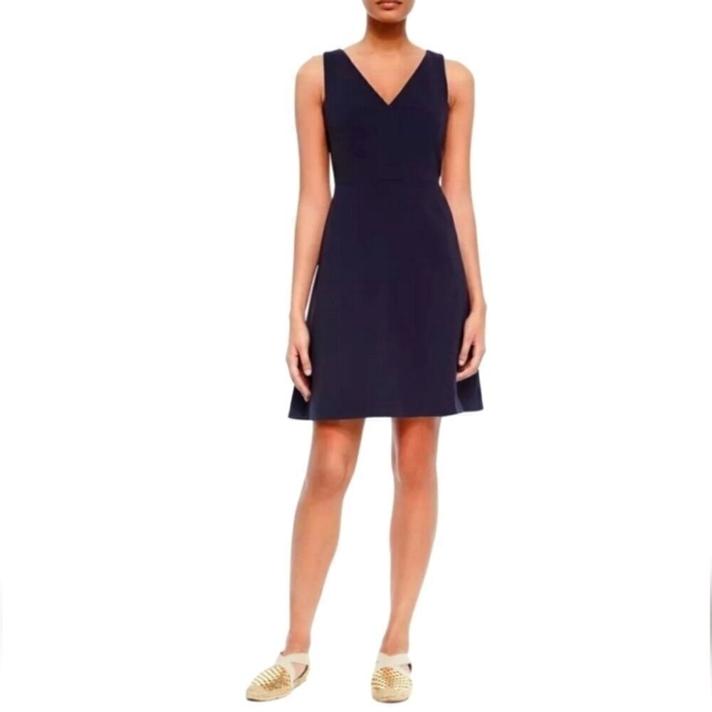 Tory Burch Sleeveless V Neck Black Dress 10